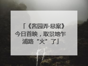 《酱园弄·悬案》今日首映，取景地乍浦路“火”了
