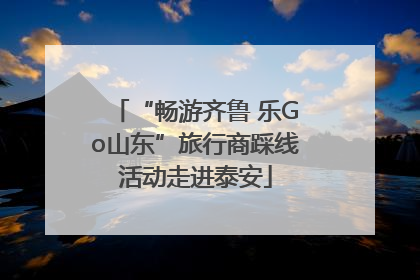 “畅游齐鲁 乐Go山东”旅行商踩线活动走进泰安