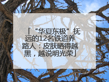 “华夏东极”抚远的12名铁道养路人：皮肤晒得越黑，越说明光荣