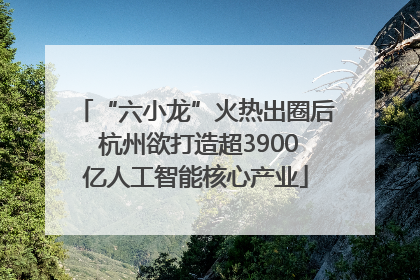 “六小龙”火热出圈后 杭州欲打造超3900亿人工智能核心产业