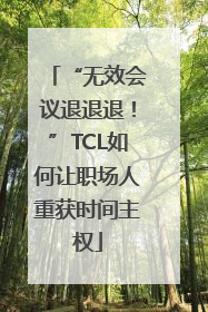 “无效会议退退退！”TCL如何让职场人重获时间主权