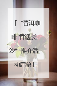 “普洱咖啡 香遇长沙”推介活动启幕