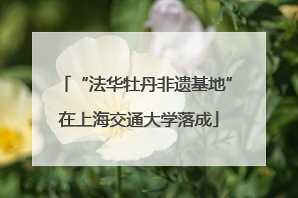 “法华牡丹非遗基地”在上海交通大学落成