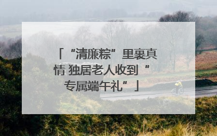 “清廉粽”里裹真情 独居老人收到“专属端午礼”