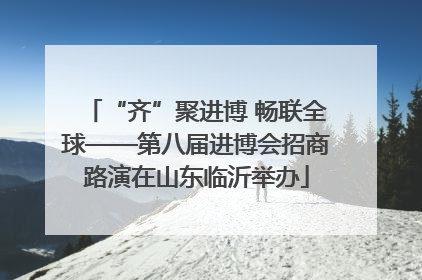 “齐”聚进博 畅联全球——第八届进博会招商路演在山东临沂举办