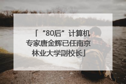 “80后”计算机专家唐金辉已任南京林业大学副校长