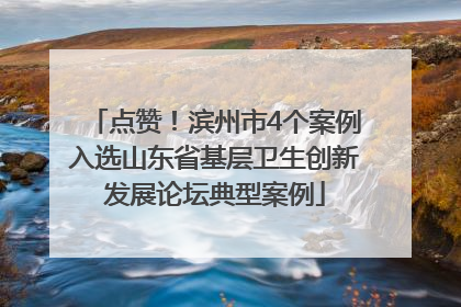 点赞！滨州市4个案例入选山东省基层卫生创新发展论坛典型案例
