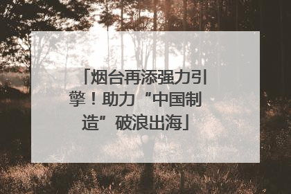 烟台再添强力引擎！助力“中国制造”破浪出海