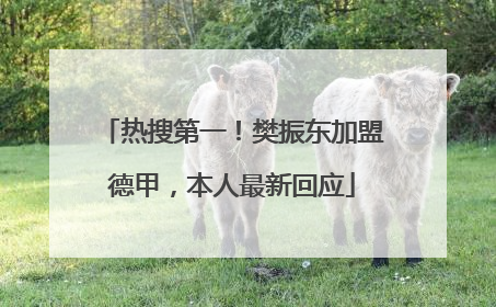 热搜第一！樊振东加盟德甲，本人最新回应