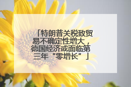 特朗普关税致贸易不确定性增大，德国经济或面临第三年“零增长”