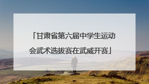甘肃省第六届中学生运动会武术选拔赛在武威开赛