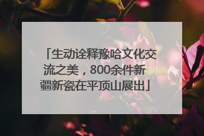 生动诠释豫哈文化交流之美，800余件新疆新瓷在平顶山展出