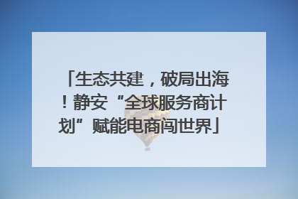生态共建，破局出海！静安“全球服务商计划”赋能电商闯世界