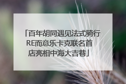 百年胡同遇见法式骑行 RE而意乐卡克联名首店亮相中海大吉巷