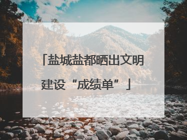 盐城盐都晒出文明建设“成绩单”
