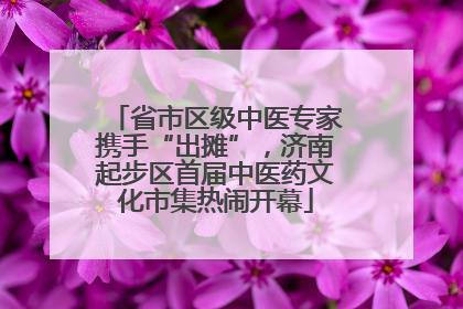 省市区级中医专家携手“出摊”，济南起步区首届中医药文化市集热闹开幕