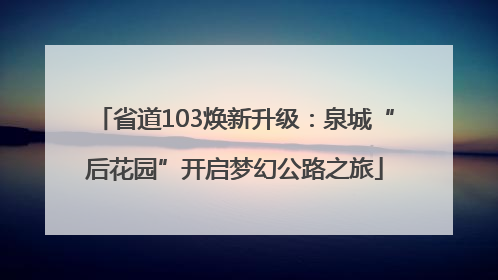 省道103焕新升级：泉城“后花园”开启梦幻公路之旅