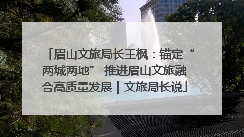 眉山文旅局长王枫：锚定“两城两地” 推进眉山文旅融合高质量发展｜文旅局长说
