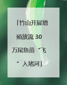 竹山开展增殖放流 30万尾鱼苗“飞”入堵河