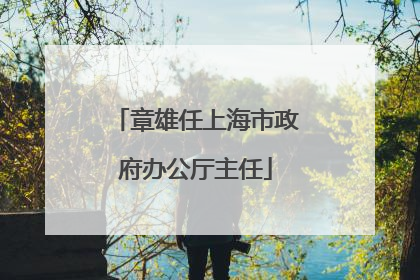 章雄任上海市政府办公厅主任
