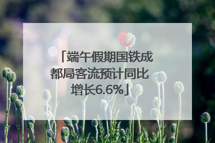 端午假期国铁成都局客流预计同比增长6.6%