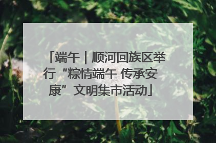 端午｜顺河回族区举行“粽情端午 传承安康”文明集市活动