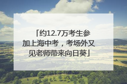 约12.7万考生参加上海中考，考场外又见老师带来向日葵