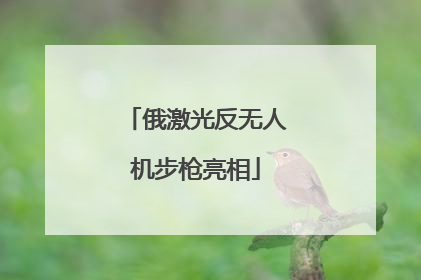 俄激光反无人机步枪亮相