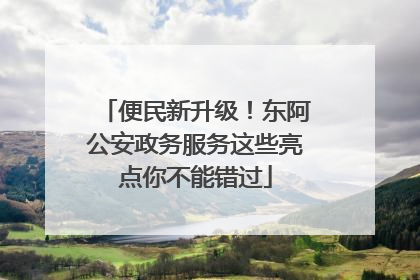 便民新升级!东阿公安政务服务这些亮点你不能错过
