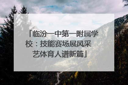 临汾一中第一附属学校：技能赛场展风采 艺体育人谱新篇