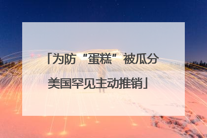 为防“蛋糕”被瓜分 美国罕见主动推销