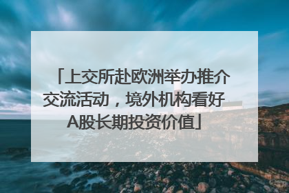 上交所赴欧洲举办推介交流活动，境外机构看好A股长期投资价值