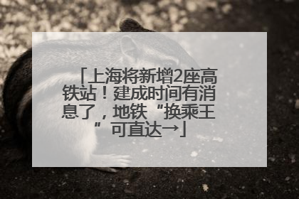 上海将新增2座高铁站！建成时间有消息了，地铁“换乘王”可直达→