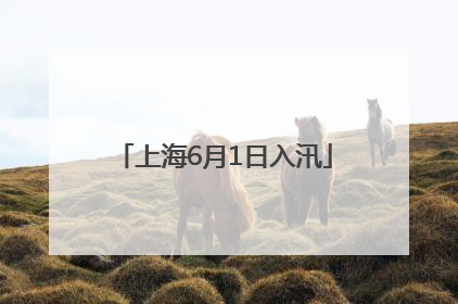 上海6月1日入汛