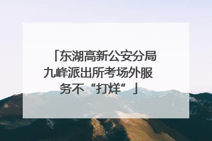 东湖高新公安分局九峰派出所考场外服务不“打烊”
