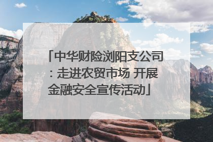 中华财险浏阳支公司：走进农贸市场 开展金融安全宣传活动