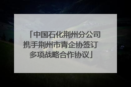 中国石化荆州分公司携手荆州市青企协签订多项战略合作协议