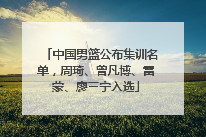中国男篮公布集训名单，周琦、曾凡博、雷蒙、廖三宁入选