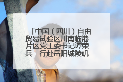 中国（四川）自由贸易试验区川南临港片区党工委书记谭荣兵一行赴岳阳城陵矶综保区考察