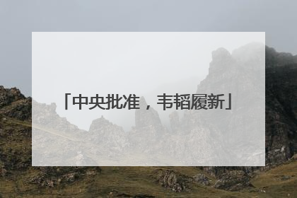 中央批准，韦韬履新