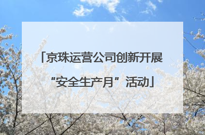 京珠运营公司创新开展“安全生产月”活动