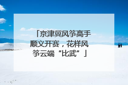 京津冀风筝高手顺义开赛，花样风筝云端“比武”