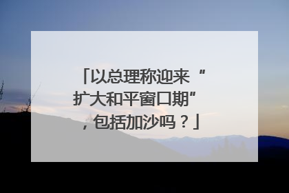 以总理称迎来“扩大和平窗口期”，包括加沙吗？