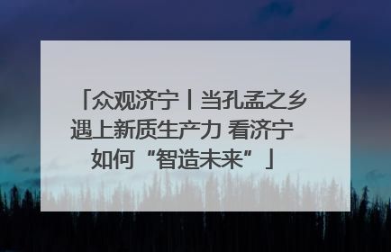 众观济宁丨当孔孟之乡遇上新质生产力 看济宁如何“智造未来”