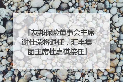友邦保险董事会主席谢仕荣将退任，汇丰集团主席杜嘉祺接任