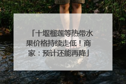 十堰榴莲等热带水果价格持续走低！商家：预计还能再降