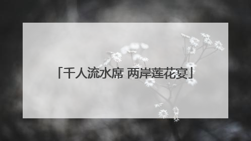 千人流水席 两岸莲花宴