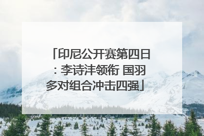 印尼公开赛第四日：李诗沣领衔 国羽多对组合冲击四强