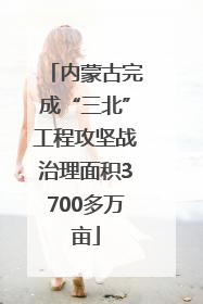 内蒙古完成“三北”工程攻坚战治理面积3700多万亩
