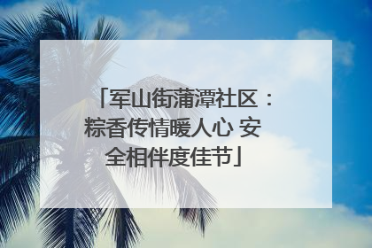 军山街蒲潭社区：粽香传情暖人心 安全相伴度佳节